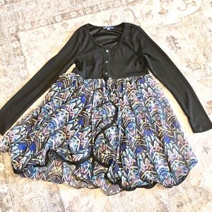 Girls long sleeve dress with ruffles